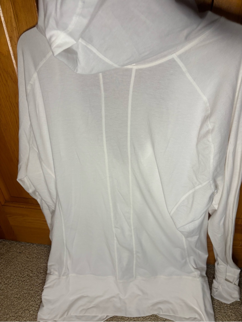 Zella White Hooded Long-Sleeve Women's Pullover - Picture 4 of 4